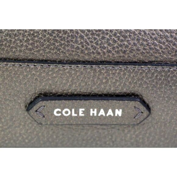 Cole Haan METALLIC BROWN REAL LEATHER ZIP X-BODY ORGANIZER SHOULDER BAG HANDBAG - Picture 8 of 16